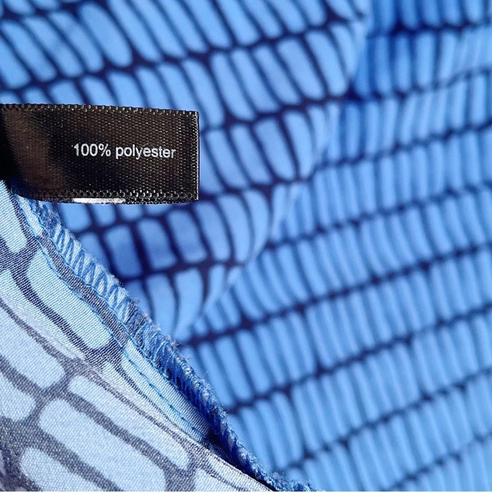 [The Limited] Ashton blue geometric print shirt dress size medium - Picture 6 of 10